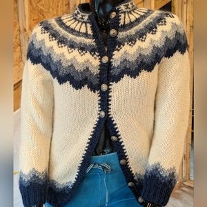❌Handknitting Association of Iceland pure new wool cardigan